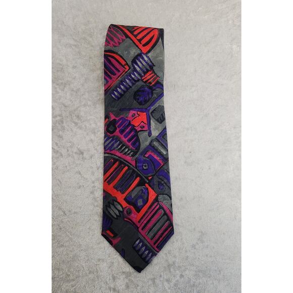 Valentino Pietro Mens Tie Pure Silk- Multicolor Design - Picture 1 of 5